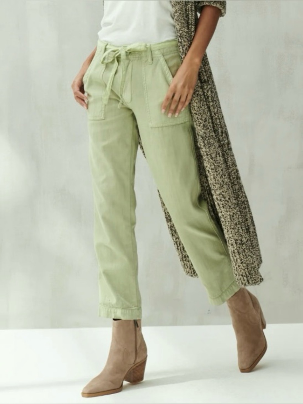 Lucky Brand NWT Utility Straight Leg Jeans Belted Mid Rise 0/25